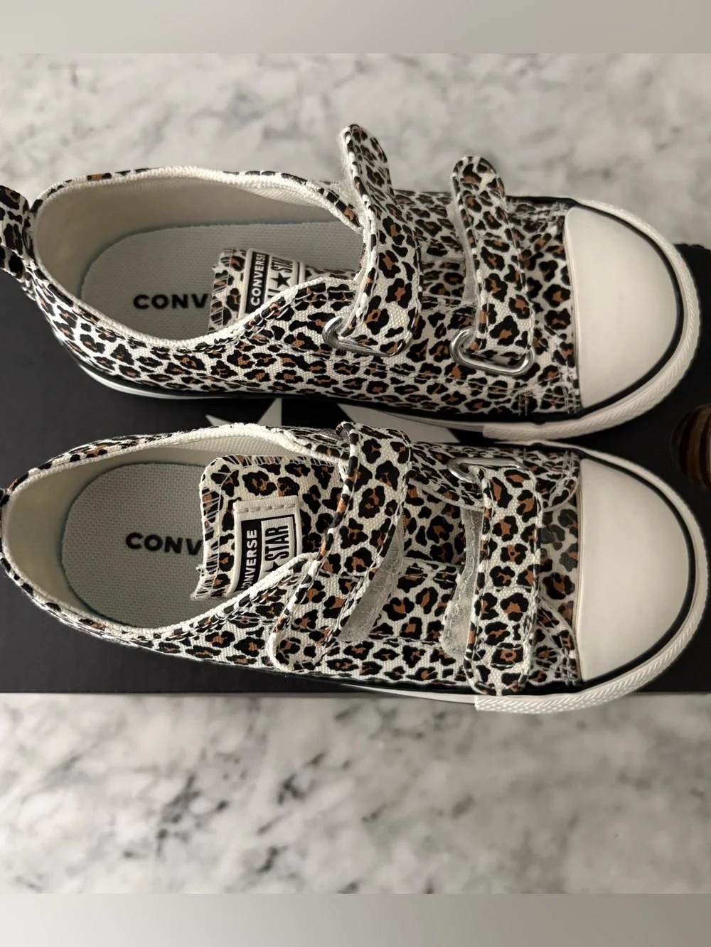 Chuck Taylor All Star Leopard Print Easy On Strap Toddler Girl Shoe Size 8 or 10